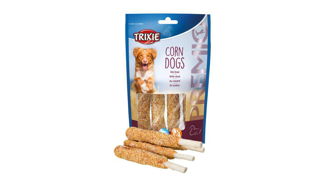 تشویقی دنتال کورن داگ با طعم اردک 100گرمی Trixie